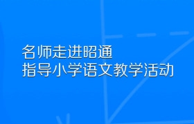 名师走进昭通指导小学语文教学活动