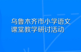 乌鲁木齐市小学语文课堂教学研讨活动