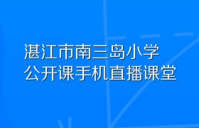 湛江市南三岛小学公开课手机直播课堂