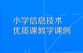 小学信息技术优质课教学课例