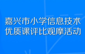 嘉兴市小学信息技术优质课评比观摩活动