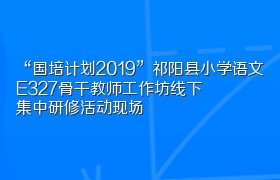 “国培计划2019”祁阳县小学语文E327骨干教师工作坊线下集中研修活动现场