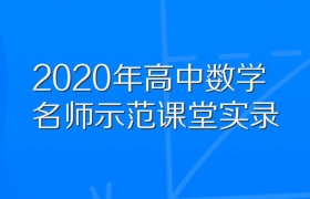 2020年高中数学名师示范课堂实录