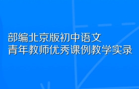 部编北京版初中语文青年教师优秀课例教学实录