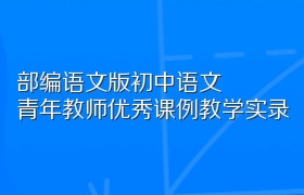 部编语文版初中语文青年教师优秀课例教学实录