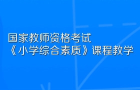 国家教师资格考试《小学综合素质》课程教学