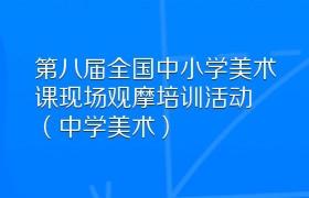 第八届全国中小学美术课现场观摩培训活动（中学美术）