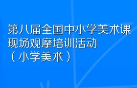 第八届全国中小学美术课现场观摩培训活动（小学美术）