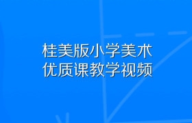 桂美版小学美术优质课教学视频