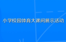 小学校园体育大课间展示活动