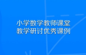 小学数学教师课堂教学研讨优秀课例 