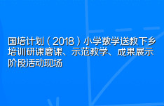 国培计划（2018）小学数学送教下乡培训研课磨课、示范教学、成果展示阶段活动现场