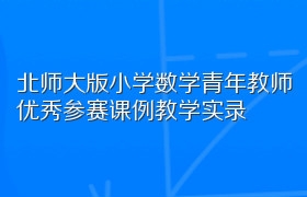 北师大版小学数学青年教师优秀参赛课例教学实录