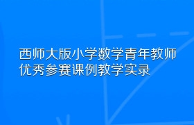 西师大版小学数学青年教师优秀参赛课例教学实录