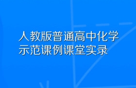 人教版普通高中化学示范课例课堂实录