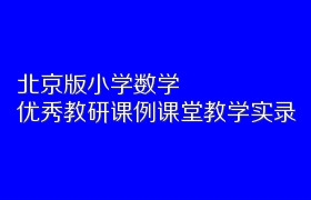 北京版小学数学优秀教研课例课堂教学实录