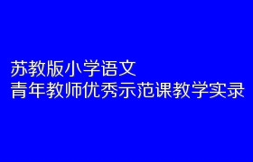 苏教版小学语文青年教师优秀示范课教学实录