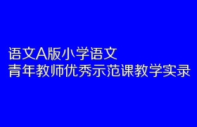 语文A版小学语文青年教师优秀示范课教学实录