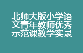 北师大版小学语文青年教师优秀示范课教学实录