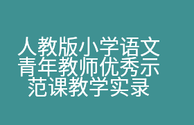 人教版小学语文青年教师优秀示范课教学实录